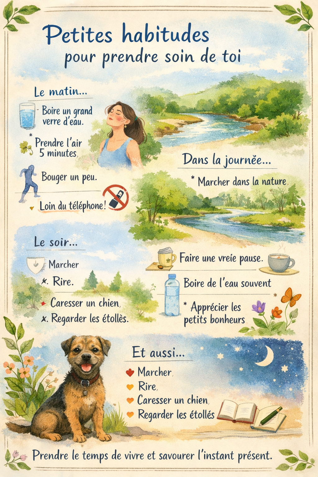 Petites habitudes pour prendre soin de&nbsp;toi
